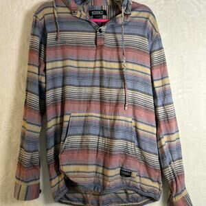 Ezekiel multicoloured striped hoodie with pockets L
